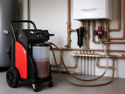 Central heating power flushing equipment