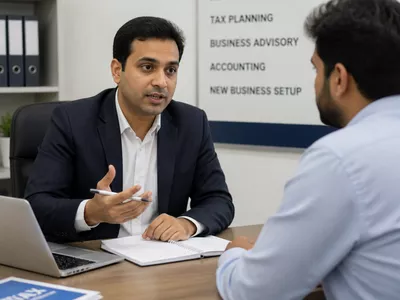 Client receiving new business setup advice